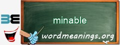 WordMeaning blackboard for minable